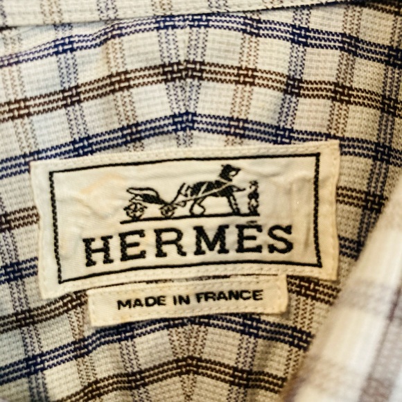 *Authentic* Hermes Dress Shirt Sz 40 (15.5 US) - Picture 1 of 12